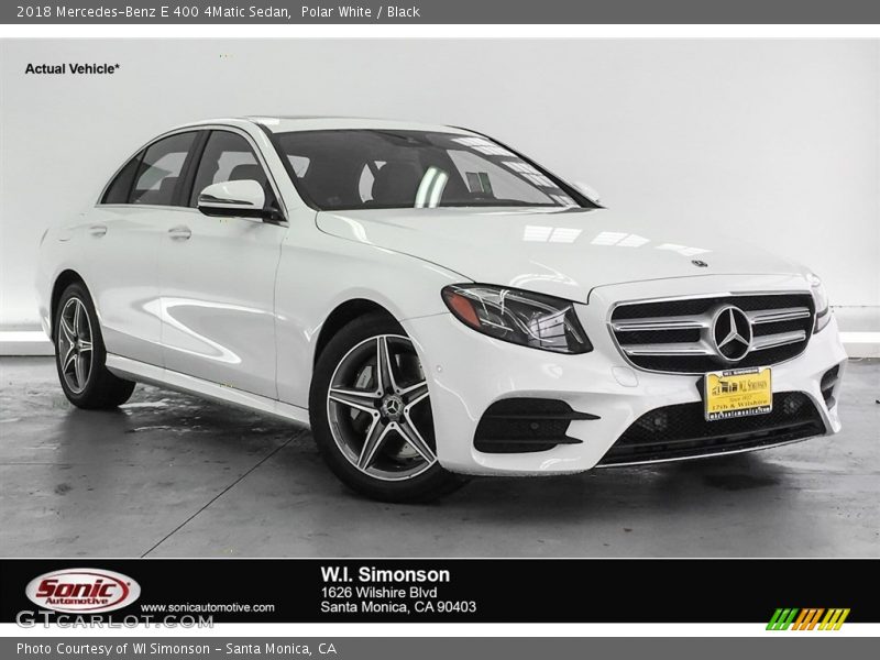 Polar White / Black 2018 Mercedes-Benz E 400 4Matic Sedan