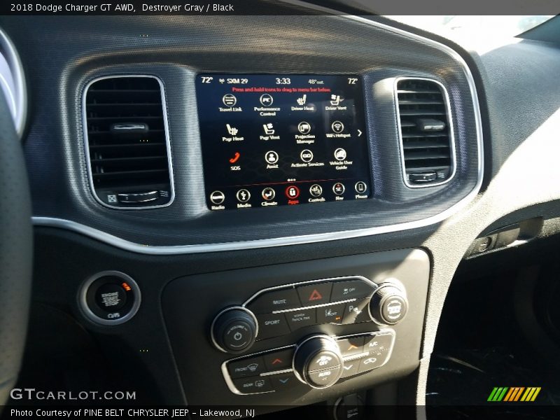 Destroyer Gray / Black 2018 Dodge Charger GT AWD