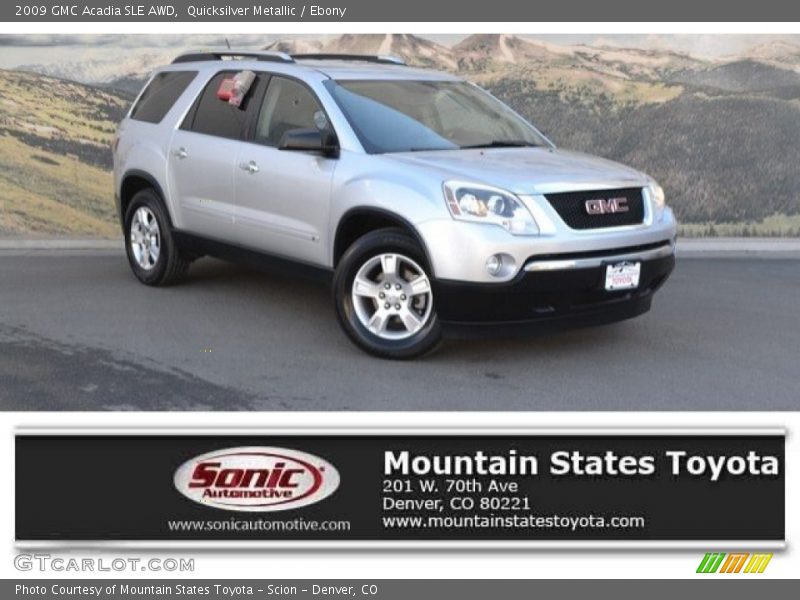 Quicksilver Metallic / Ebony 2009 GMC Acadia SLE AWD