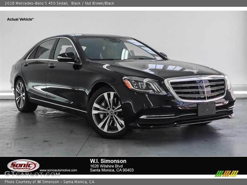 Black / Nut Brown/Black 2018 Mercedes-Benz S 450 Sedan