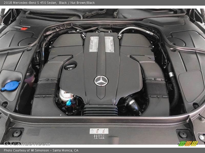 Black / Nut Brown/Black 2018 Mercedes-Benz S 450 Sedan
