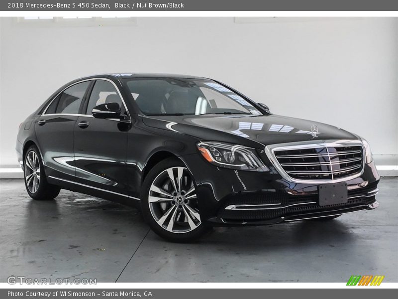 Black / Nut Brown/Black 2018 Mercedes-Benz S 450 Sedan
