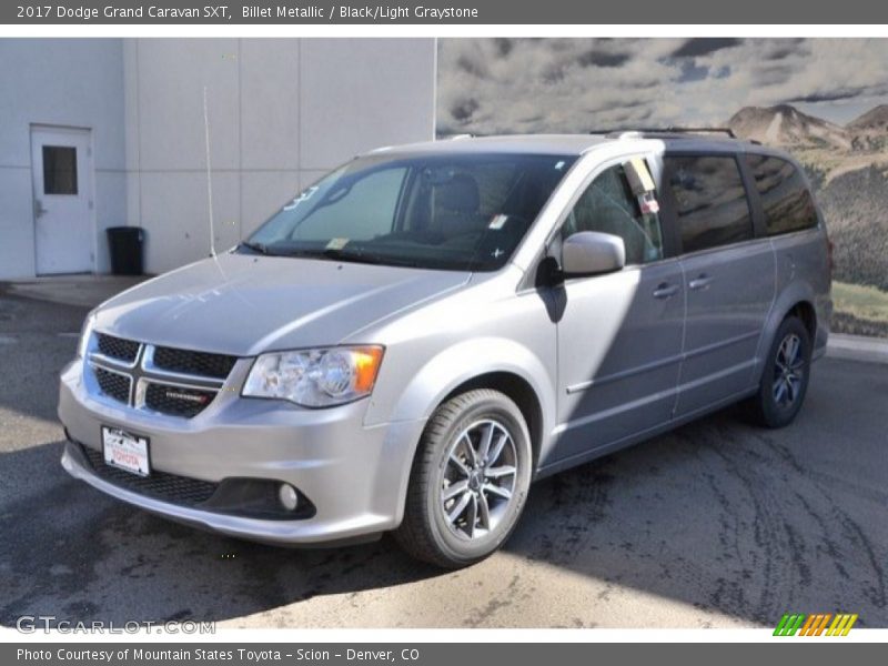 Billet Metallic / Black/Light Graystone 2017 Dodge Grand Caravan SXT