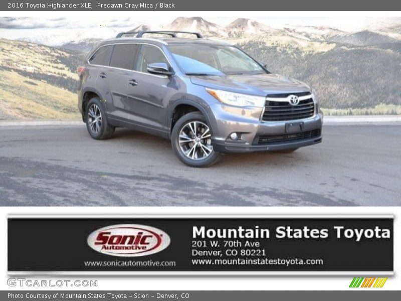Predawn Gray Mica / Black 2016 Toyota Highlander XLE