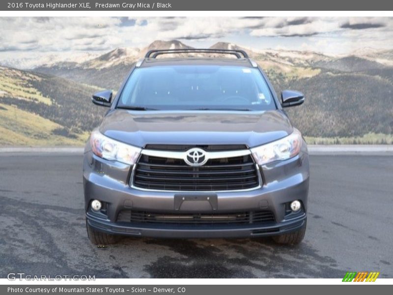 Predawn Gray Mica / Black 2016 Toyota Highlander XLE