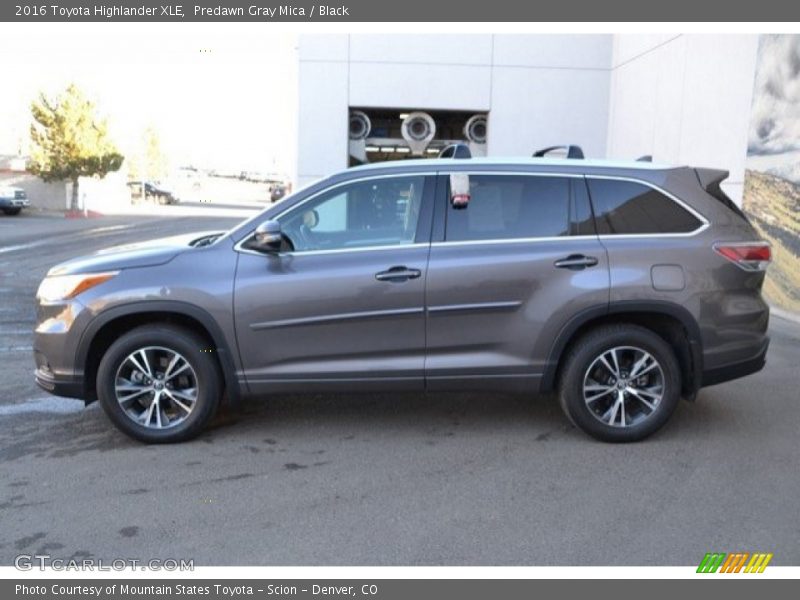 Predawn Gray Mica / Black 2016 Toyota Highlander XLE