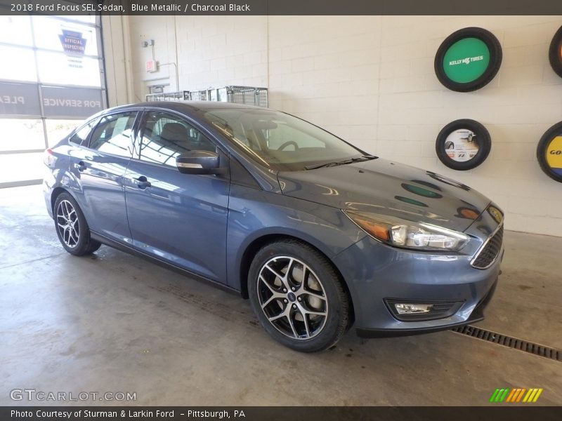 Blue Metallic / Charcoal Black 2018 Ford Focus SEL Sedan