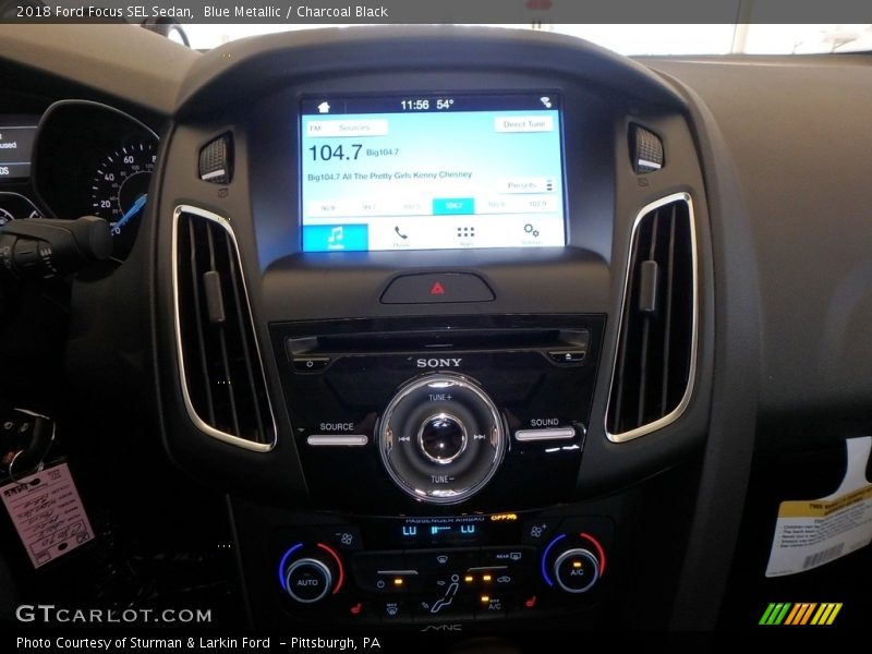 Blue Metallic / Charcoal Black 2018 Ford Focus SEL Sedan