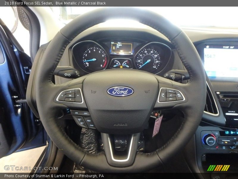 Blue Metallic / Charcoal Black 2018 Ford Focus SEL Sedan