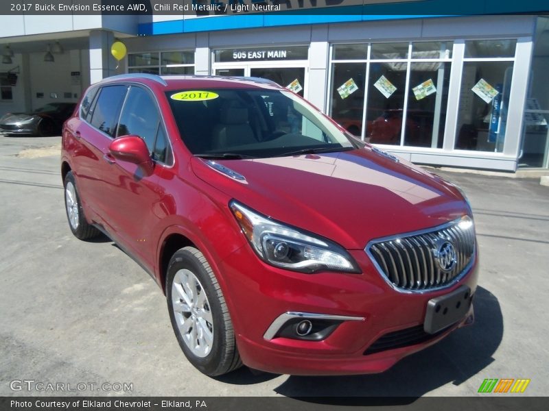 Chili Red Metallic / Light Neutral 2017 Buick Envision Essence AWD