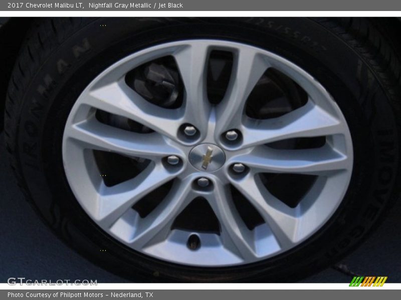 Nightfall Gray Metallic / Jet Black 2017 Chevrolet Malibu LT