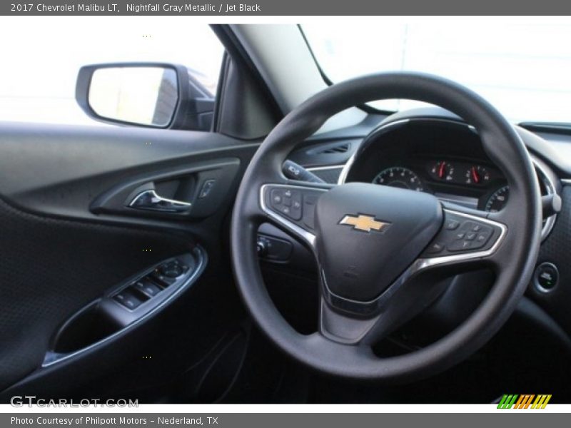 Nightfall Gray Metallic / Jet Black 2017 Chevrolet Malibu LT