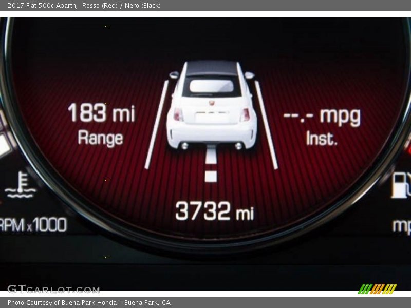 Rosso (Red) / Nero (Black) 2017 Fiat 500c Abarth