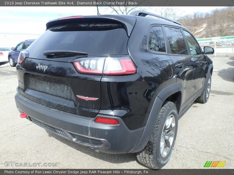 Diamond Black Crystal Pearl / Black 2019 Jeep Cherokee Trailhawk Elite 4x4