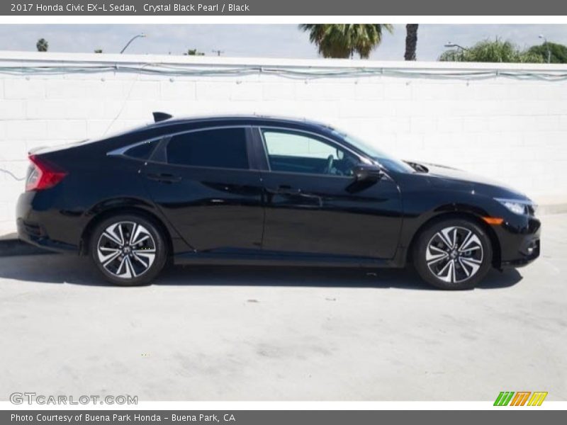 Crystal Black Pearl / Black 2017 Honda Civic EX-L Sedan