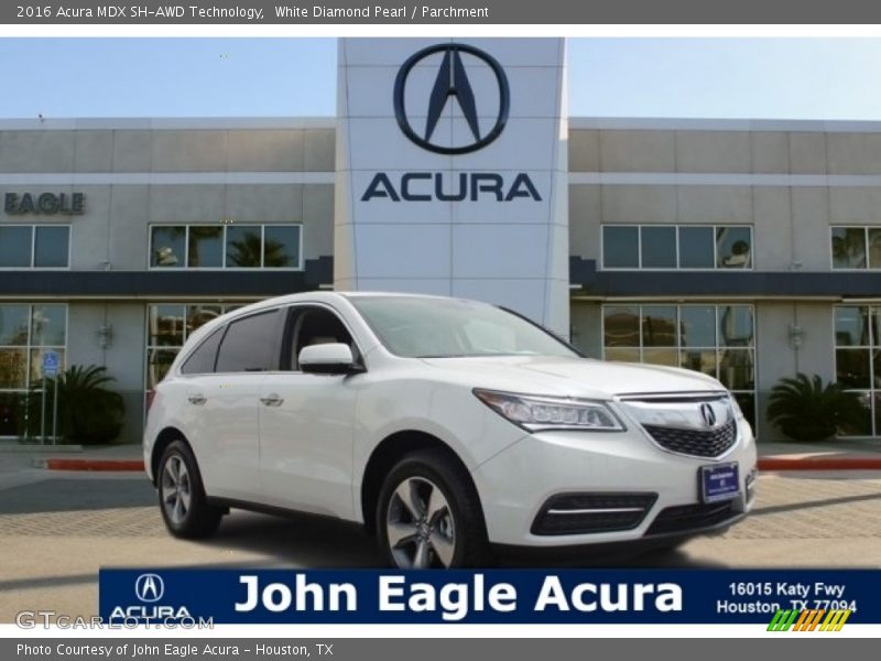 White Diamond Pearl / Parchment 2016 Acura MDX SH-AWD Technology