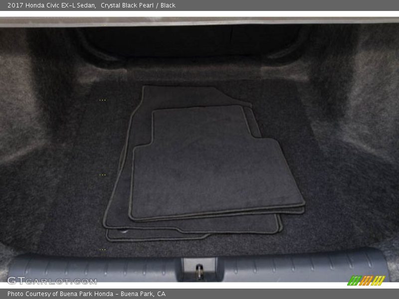 Crystal Black Pearl / Black 2017 Honda Civic EX-L Sedan