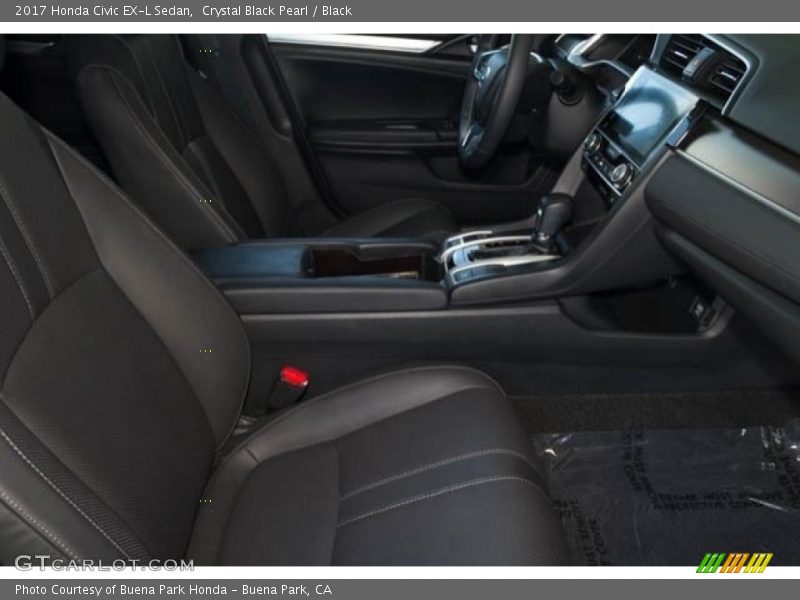 Crystal Black Pearl / Black 2017 Honda Civic EX-L Sedan