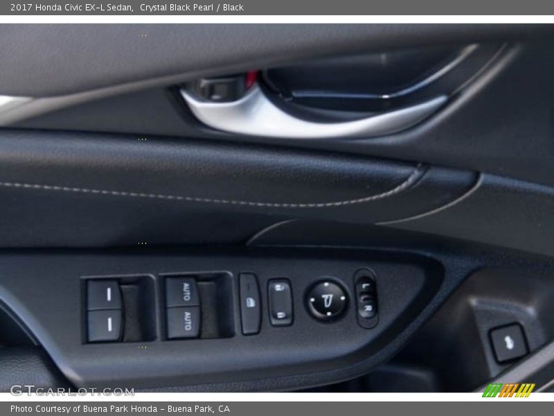 Crystal Black Pearl / Black 2017 Honda Civic EX-L Sedan