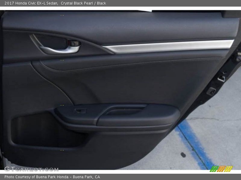 Crystal Black Pearl / Black 2017 Honda Civic EX-L Sedan