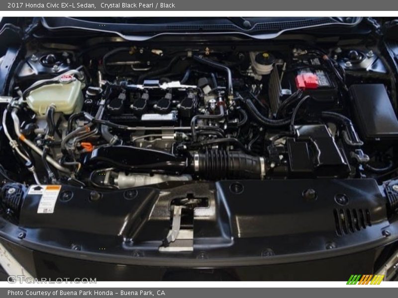 Crystal Black Pearl / Black 2017 Honda Civic EX-L Sedan