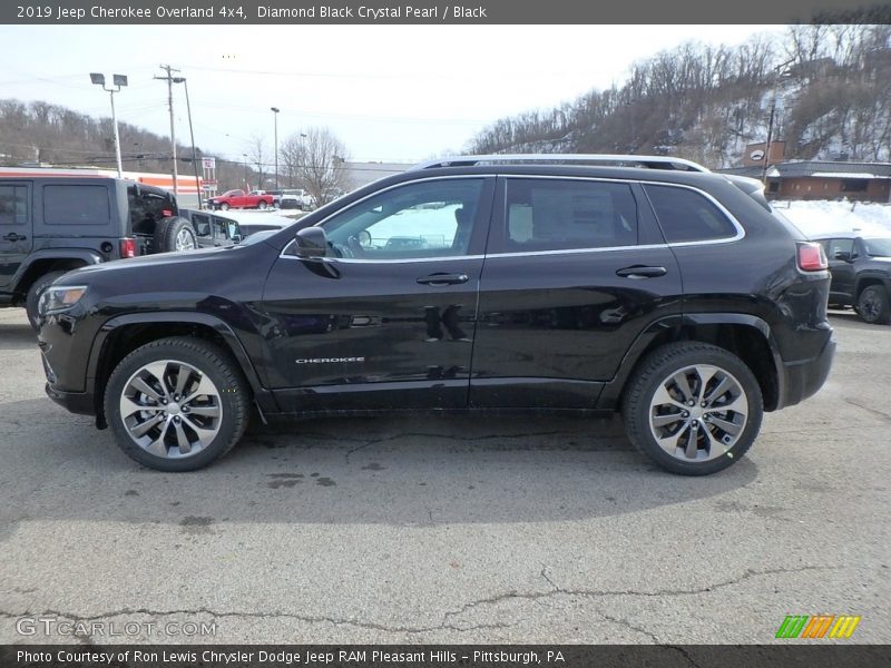 Diamond Black Crystal Pearl / Black 2019 Jeep Cherokee Overland 4x4