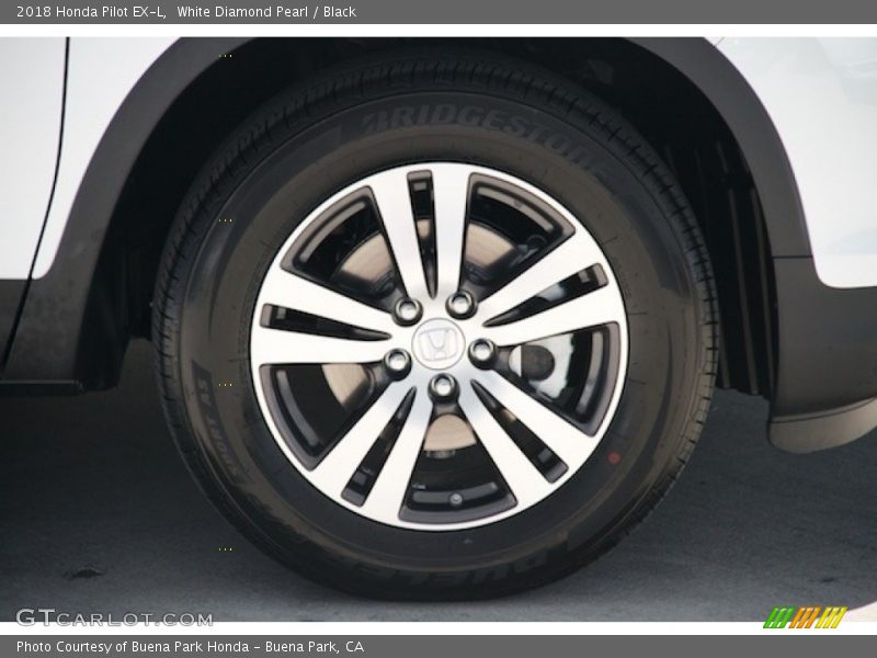 White Diamond Pearl / Black 2018 Honda Pilot EX-L