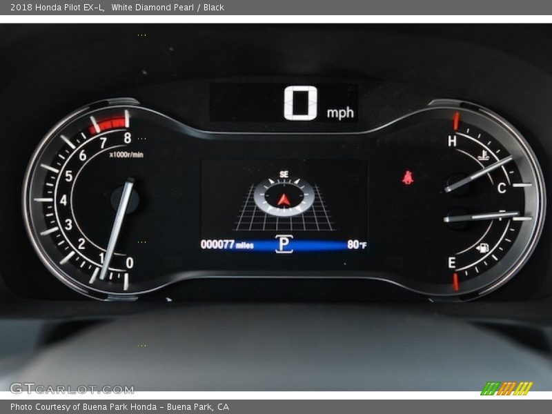 White Diamond Pearl / Black 2018 Honda Pilot EX-L
