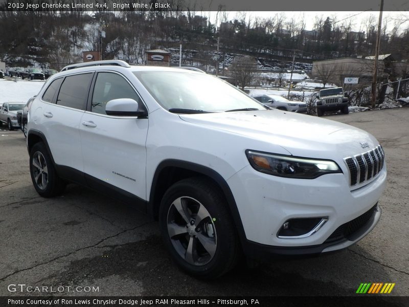 Bright White / Black 2019 Jeep Cherokee Limited 4x4
