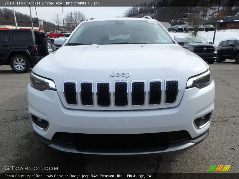 Bright White / Black 2019 Jeep Cherokee Limited 4x4