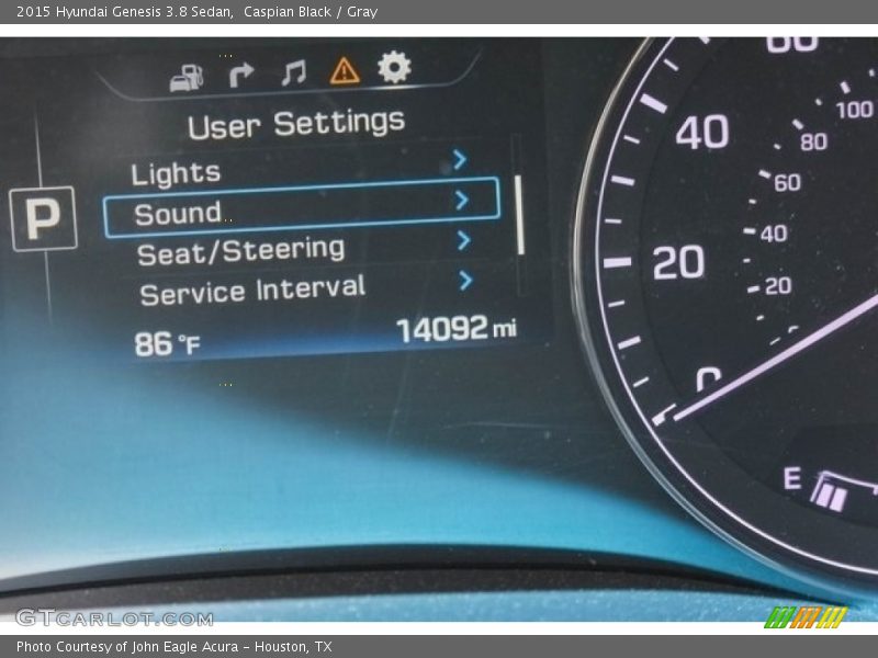 Caspian Black / Gray 2015 Hyundai Genesis 3.8 Sedan