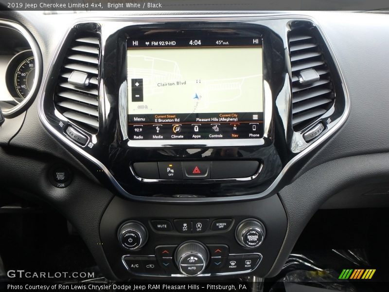 Bright White / Black 2019 Jeep Cherokee Limited 4x4