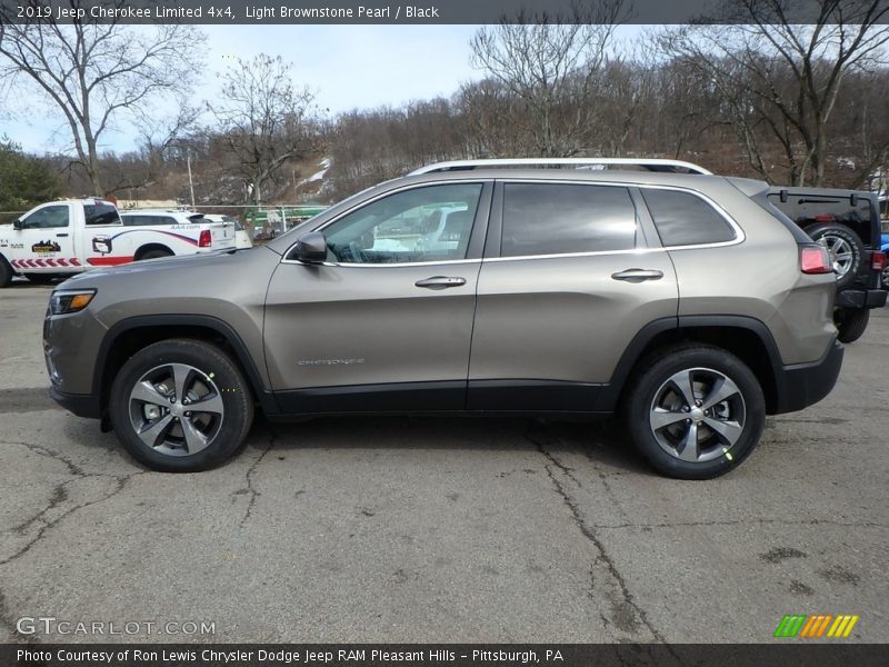 Light Brownstone Pearl / Black 2019 Jeep Cherokee Limited 4x4