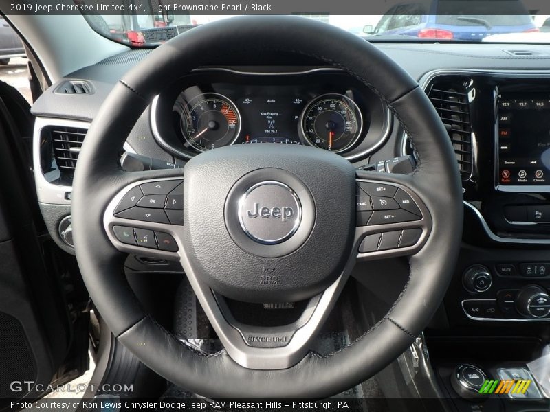 Light Brownstone Pearl / Black 2019 Jeep Cherokee Limited 4x4