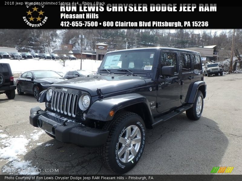 Rhino / Black 2018 Jeep Wrangler Unlimited Sahara 4x4