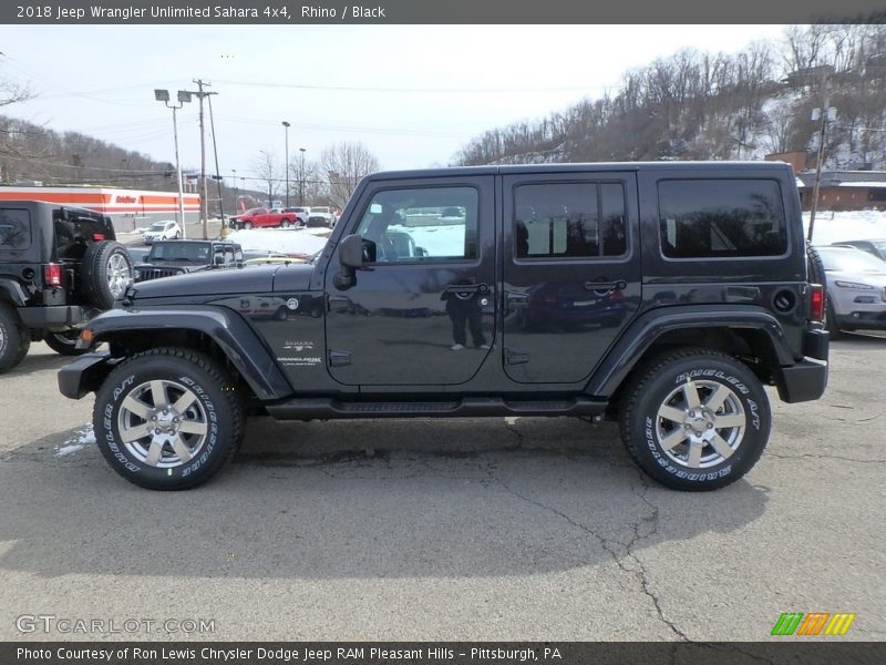 Rhino / Black 2018 Jeep Wrangler Unlimited Sahara 4x4