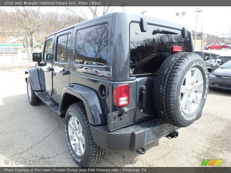 Rhino / Black 2018 Jeep Wrangler Unlimited Sahara 4x4