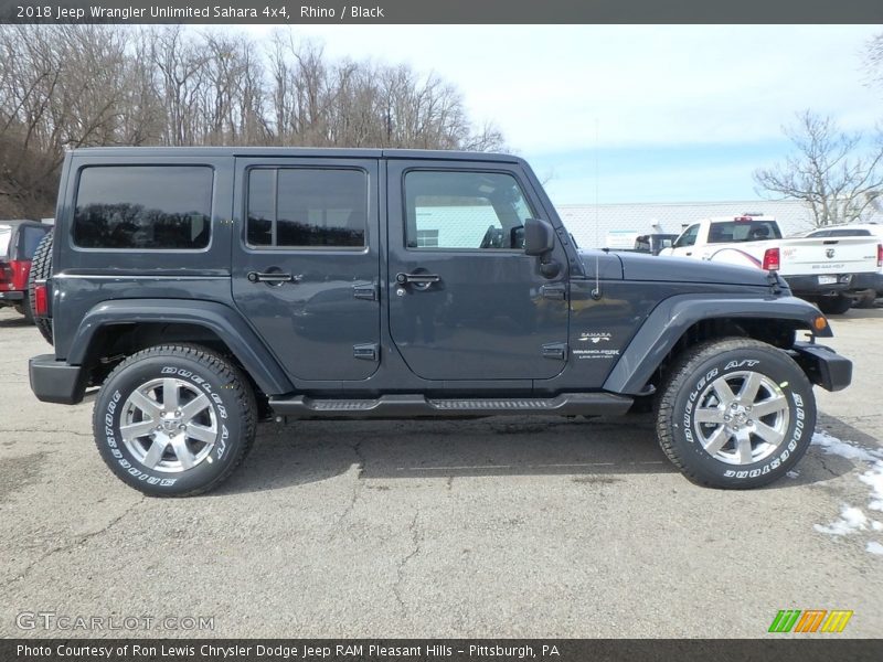 Rhino / Black 2018 Jeep Wrangler Unlimited Sahara 4x4