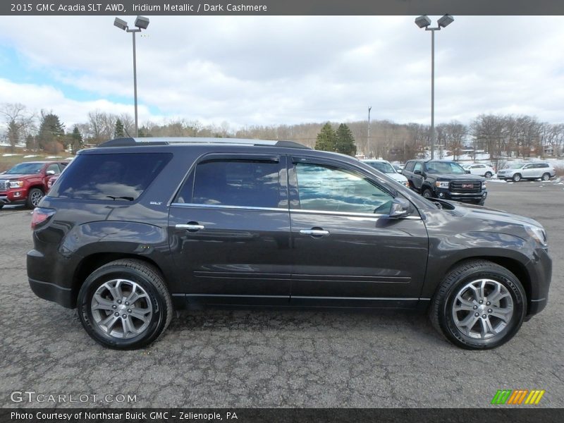 Iridium Metallic / Dark Cashmere 2015 GMC Acadia SLT AWD