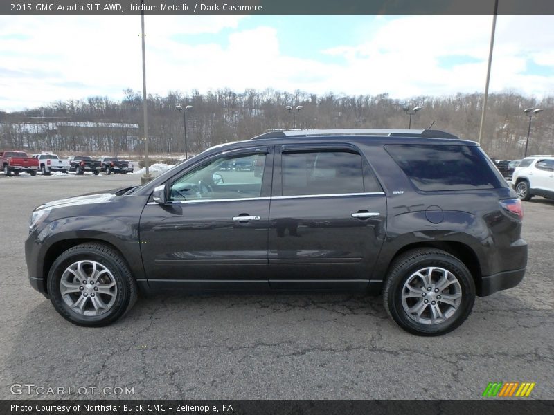 Iridium Metallic / Dark Cashmere 2015 GMC Acadia SLT AWD
