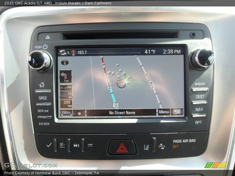 Iridium Metallic / Dark Cashmere 2015 GMC Acadia SLT AWD