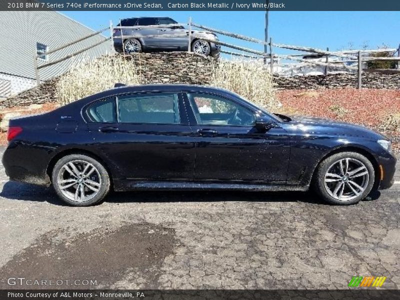 Carbon Black Metallic / Ivory White/Black 2018 BMW 7 Series 740e iPerformance xDrive Sedan