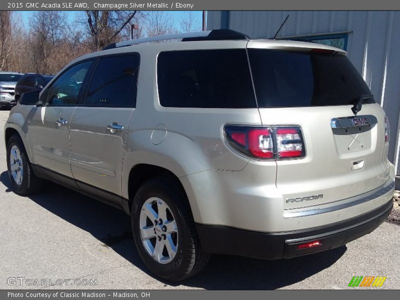 Champagne Silver Metallic / Ebony 2015 GMC Acadia SLE AWD