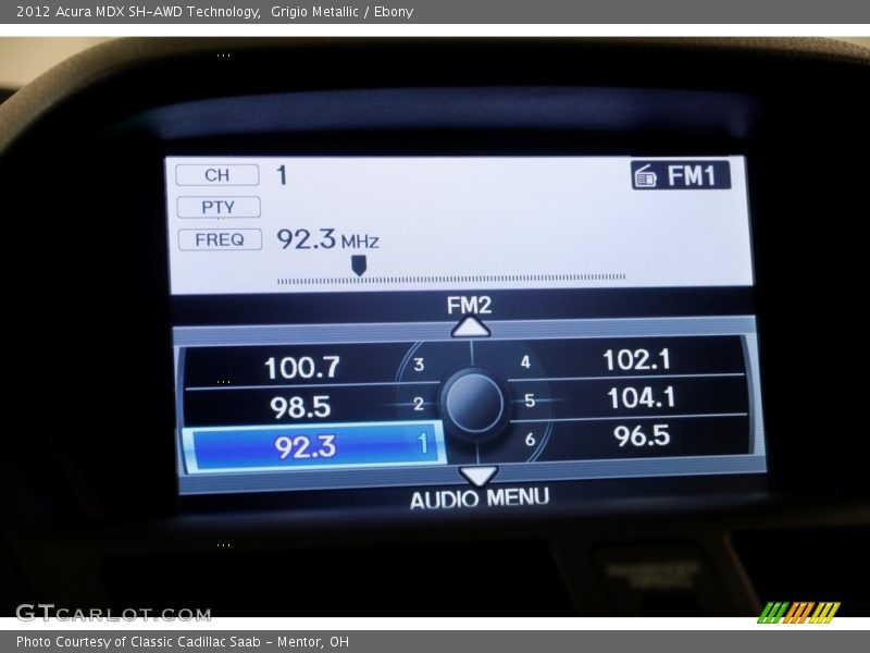 Grigio Metallic / Ebony 2012 Acura MDX SH-AWD Technology