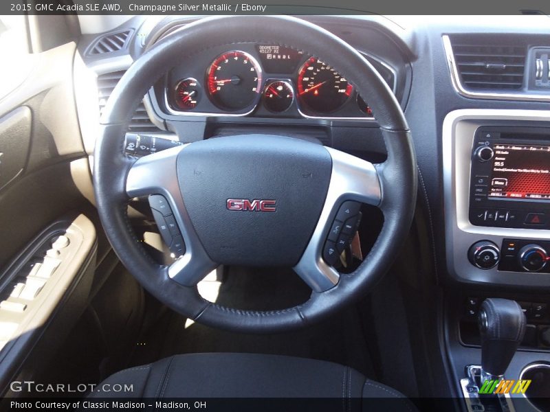 Champagne Silver Metallic / Ebony 2015 GMC Acadia SLE AWD