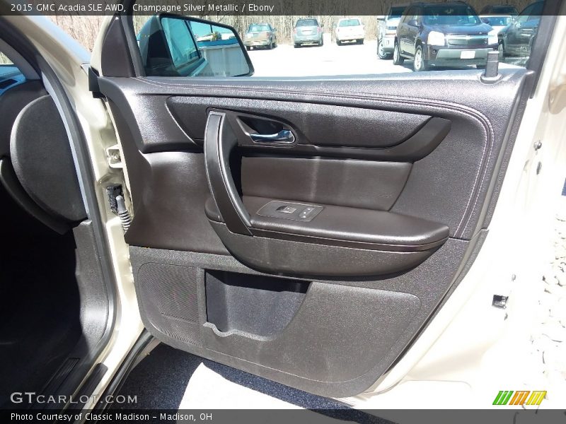Champagne Silver Metallic / Ebony 2015 GMC Acadia SLE AWD