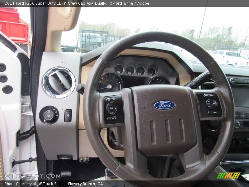 Oxford White / Adobe 2011 Ford F350 Super Duty Lariat Crew Cab 4x4 Dually
