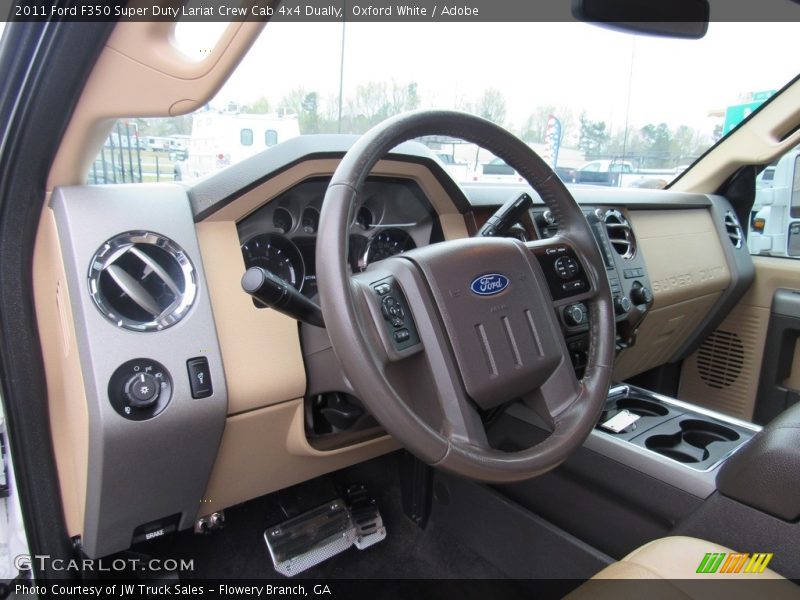 Oxford White / Adobe 2011 Ford F350 Super Duty Lariat Crew Cab 4x4 Dually