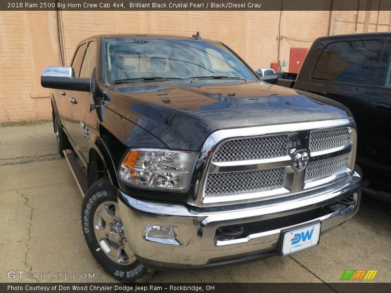 Brilliant Black Crystal Pearl / Black/Diesel Gray 2018 Ram 2500 Big Horn Crew Cab 4x4