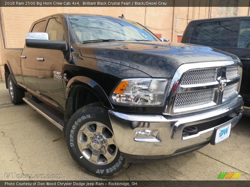 Brilliant Black Crystal Pearl / Black/Diesel Gray 2018 Ram 2500 Big Horn Crew Cab 4x4